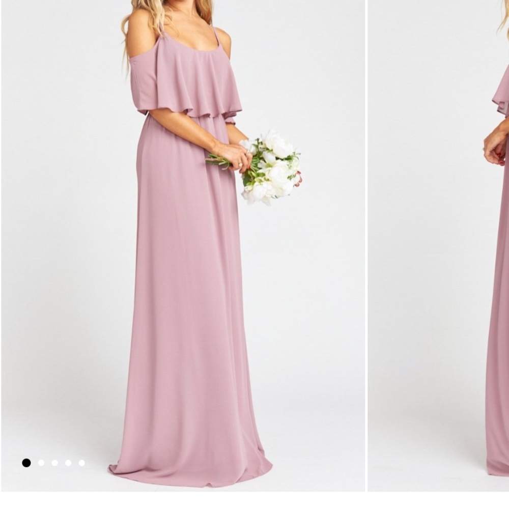 Caitlin Ruffle Maxi - Antique Rose